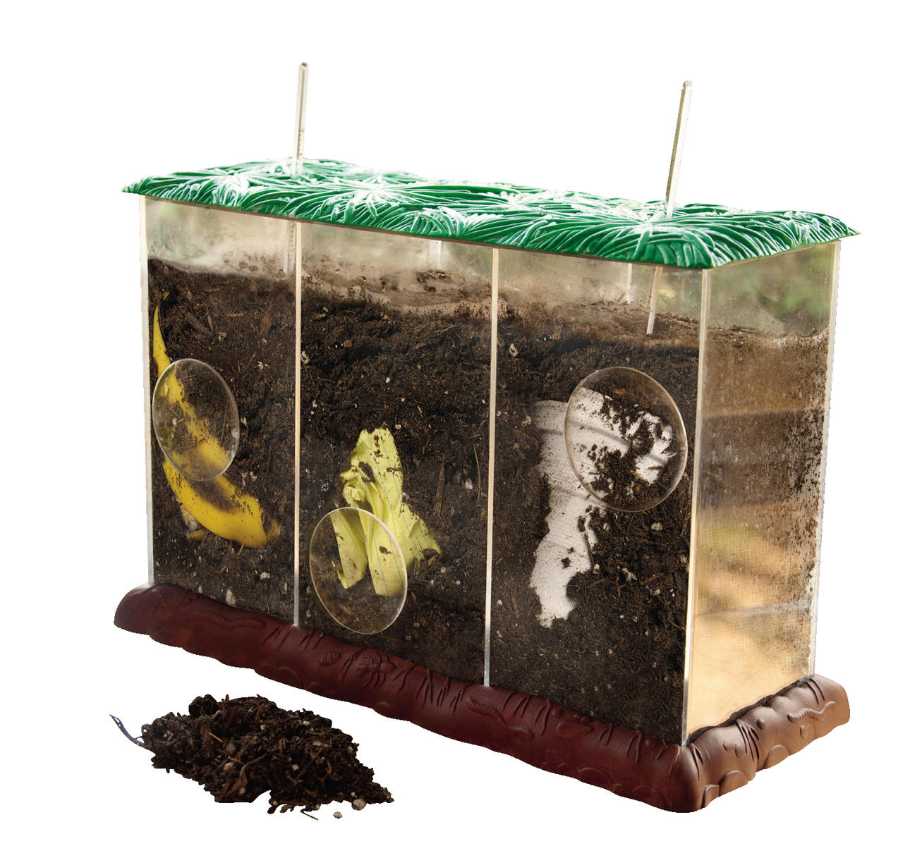 Transparent kompostbehållare