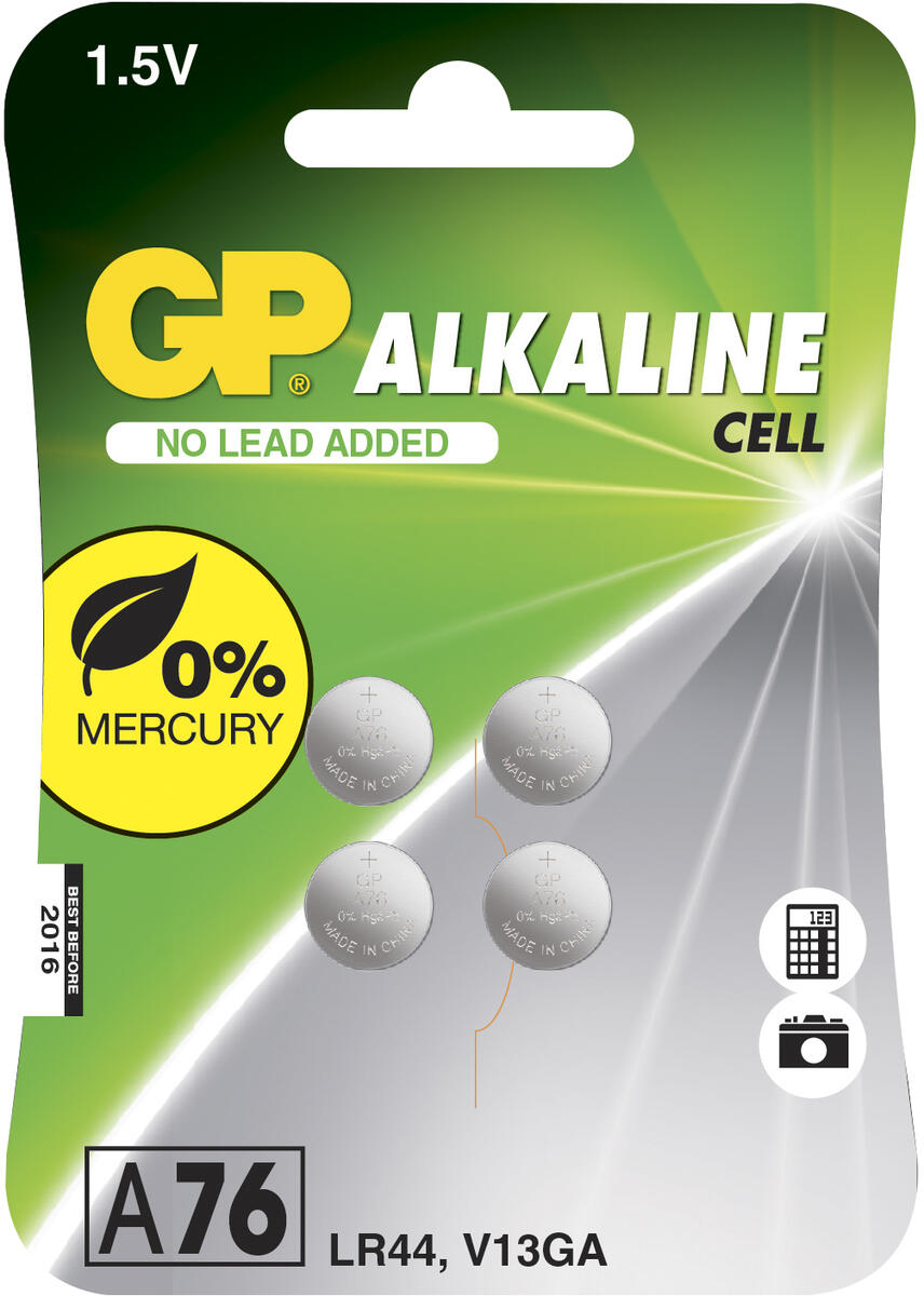 Batteri knappcell 1,5V A76_LR44 4st