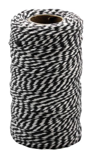 Bomullssnöre svart/vit
