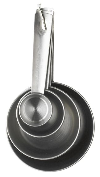 Måttsats i rostfritt stål, 4-delar