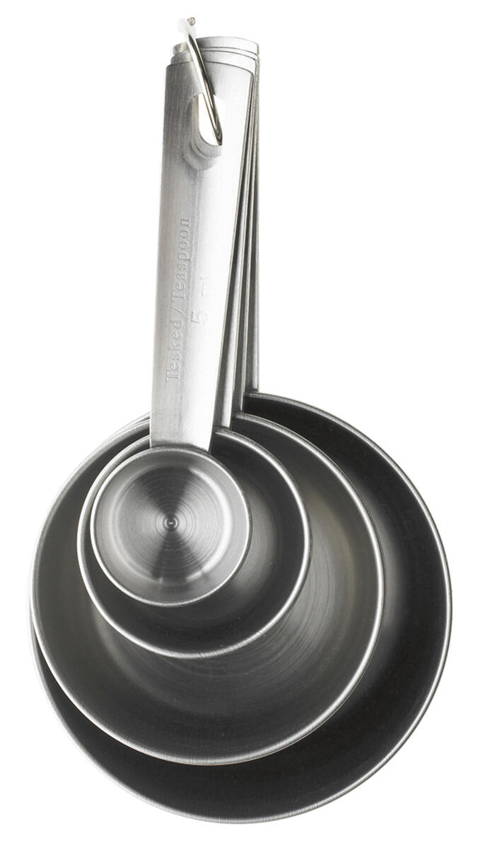 Måttsats i rostfritt stål, 4-delar