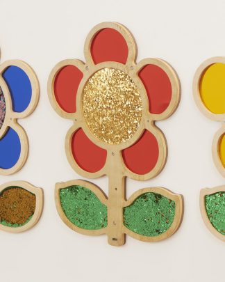 Paljett- och Spegeltavla - Röd blomma