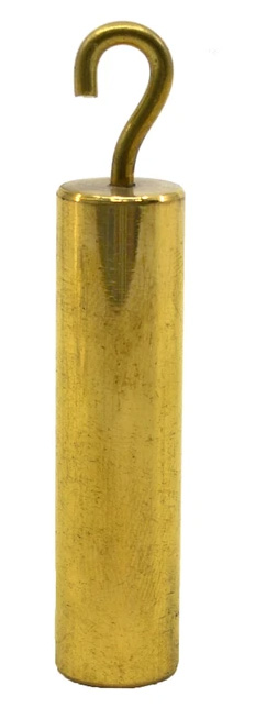 Cylinder med krok, mässing