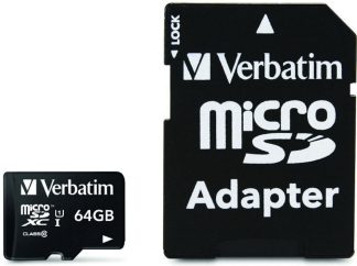 Minneskort SD-micro, 64GB med adapter