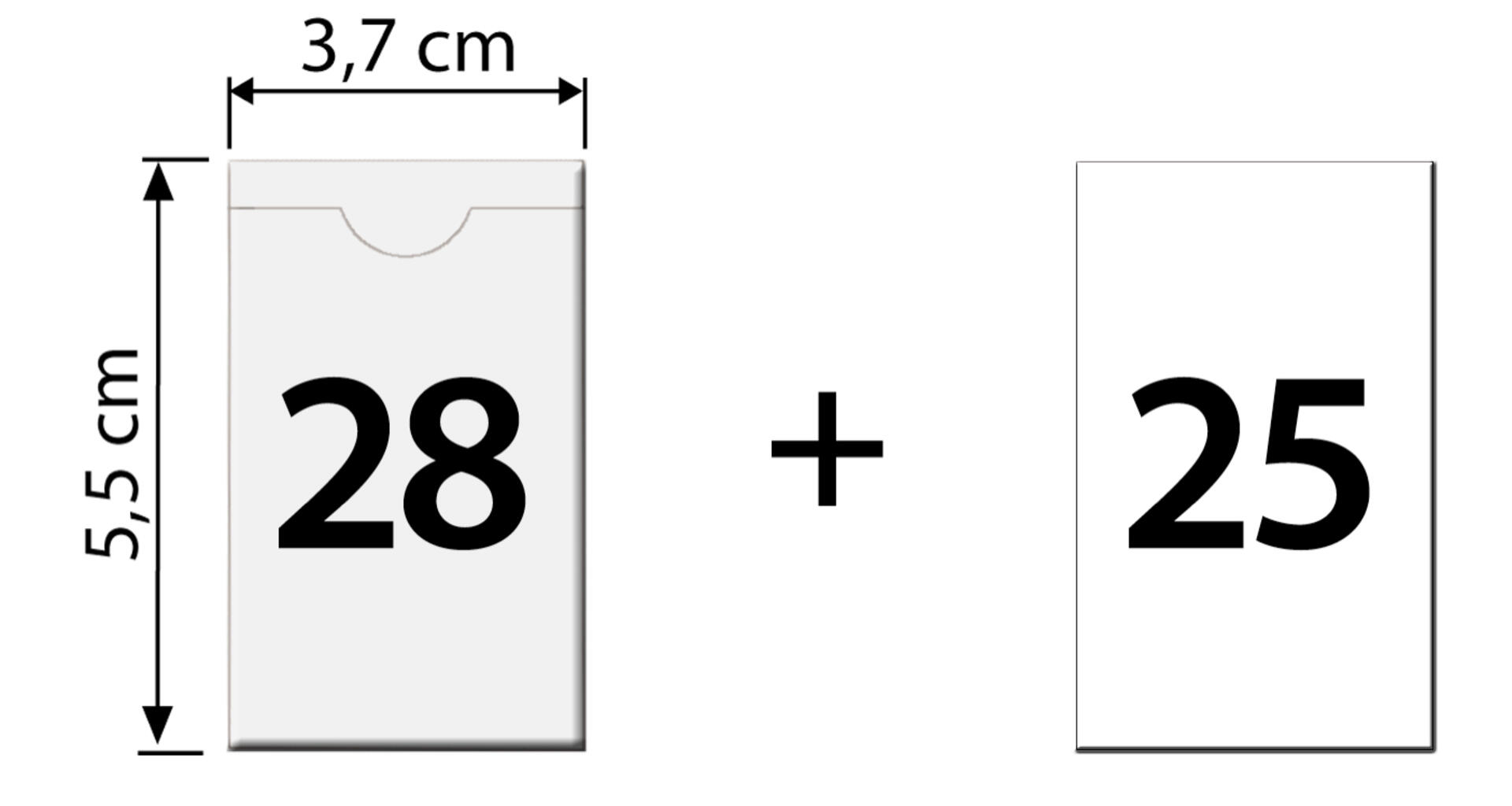 Plastfickor, självhäftande 53 st/fp