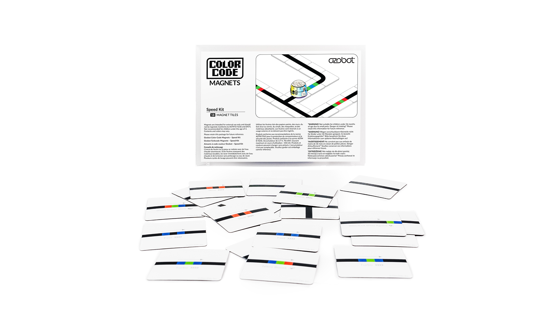 Ozobot Color Code Magnets - Speed Kit 18 st/fp - Bild 2