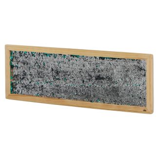 Paljettavla - Silvrig rektangel