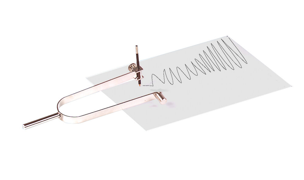 Stämgaffel med ritnål