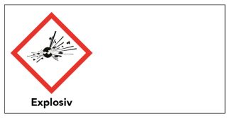 Varningsetikett - Explosiv 100 st_rulle