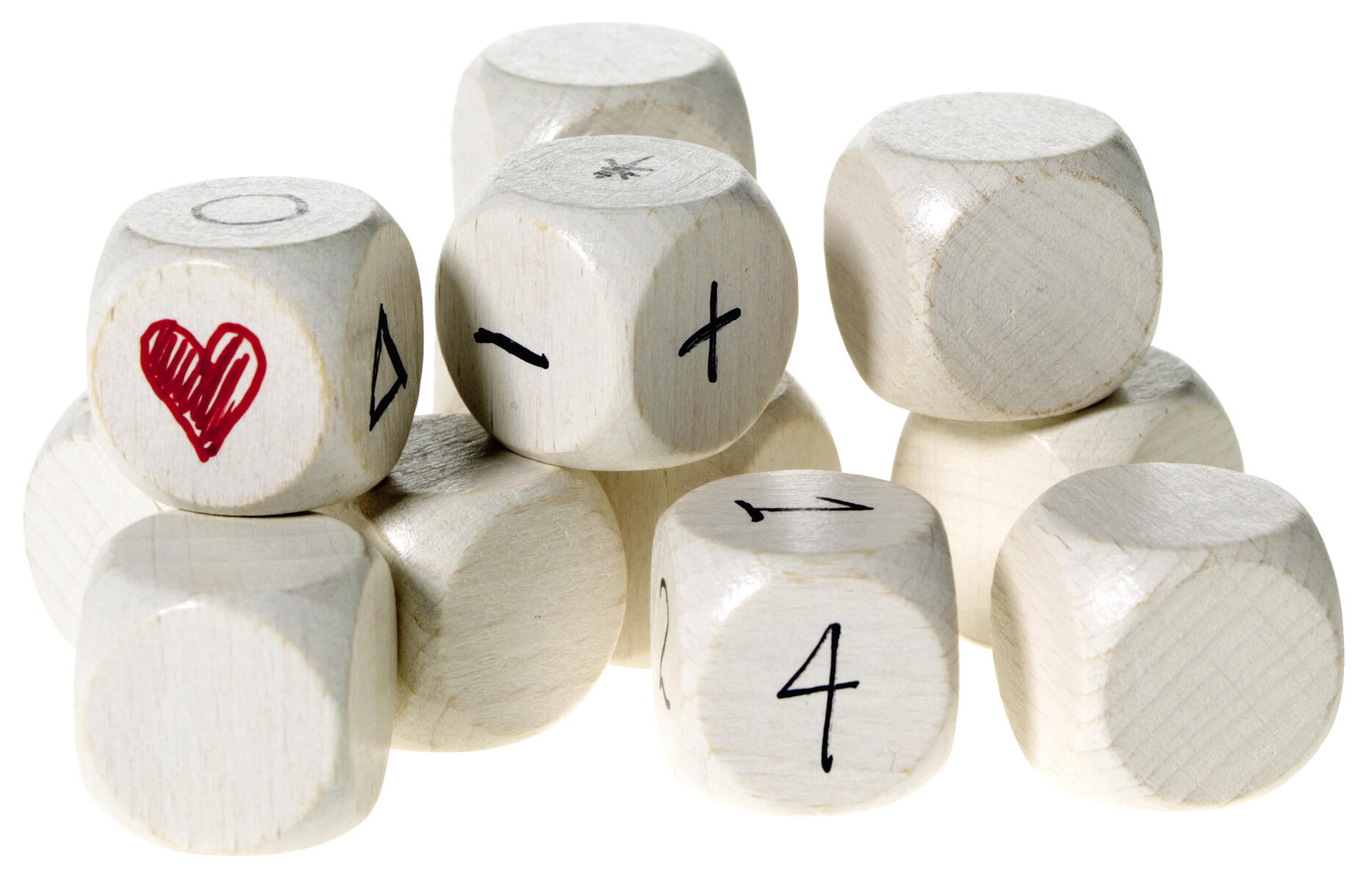 Tärningar 6 sidiga blanka, 12 st_fp