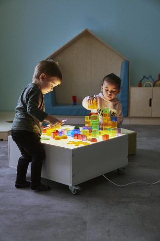 Ljusbord Jeanette Vitpigmenterad 124x64x40