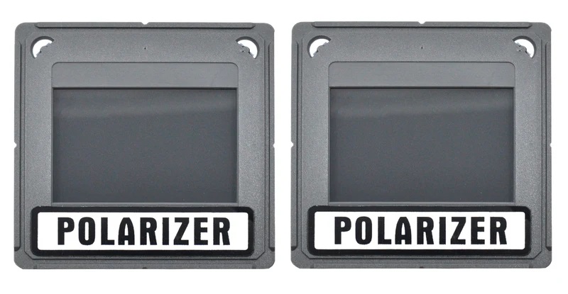 Polarisationsfilter 2st fyrkantiga