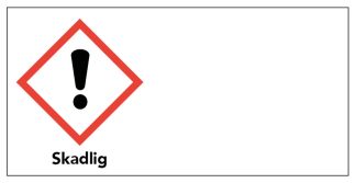 Varningsetikett - Skadlig 100 st_rulle