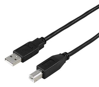 USB-kabel 2.0, Typ A hane - Typ B hane, 0,5m