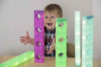 Lysande smala byggklossar 9st.