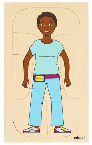 Lager på lager-pussel, klä på flicka