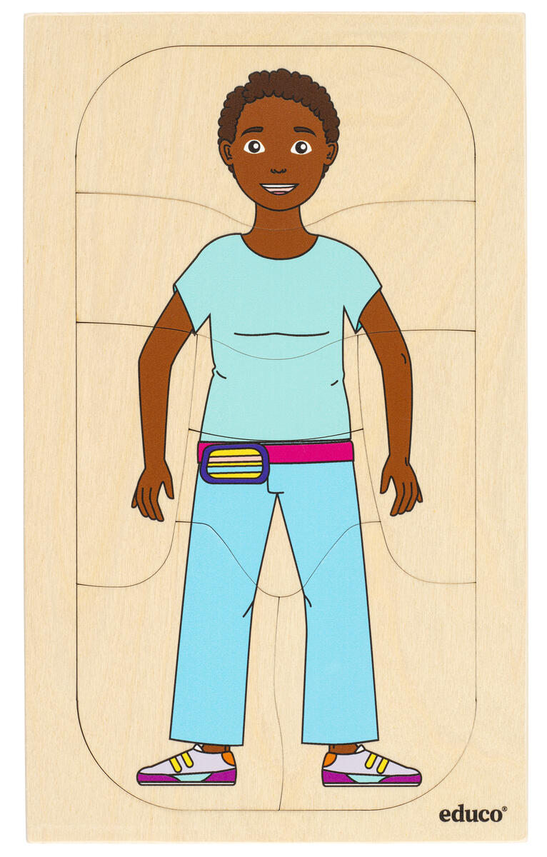 Lager på lager-pussel, klä på flicka