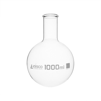 Rundkolv 1000ml Borosilikatglas - rund botten
