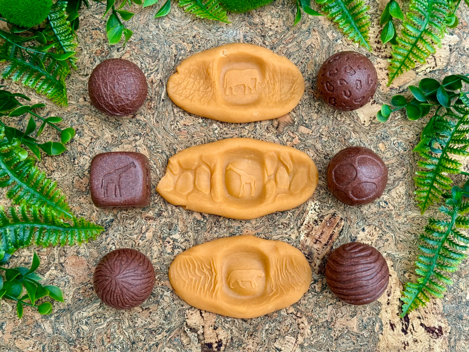 Taktila kreativa sagokulor - Vilda djur, 6 st