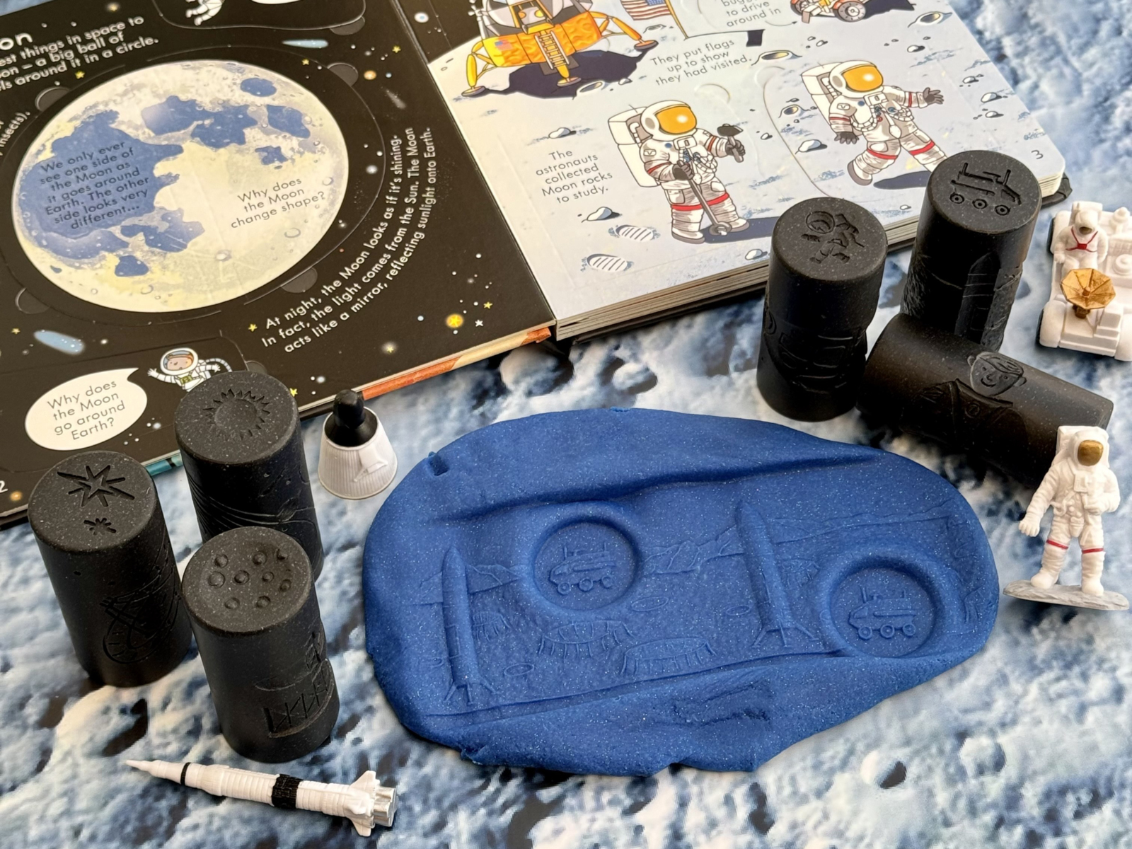 Taktila kreativa sagorullar - Rymden, 6 st - Bild 2