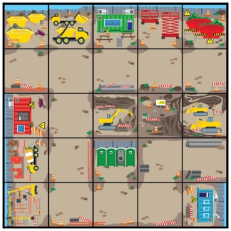 Matta Blue-Bot, byggarbetsplats