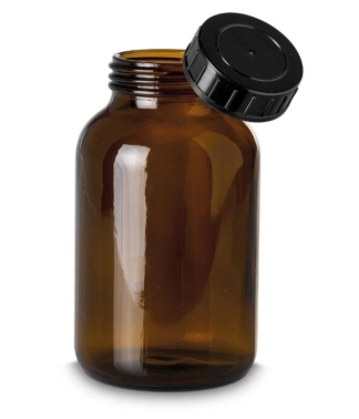 Flaska 300 ml brunt glas med skruvkork